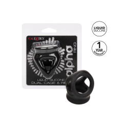 alpha ring by Calextotics Ballstretcher en silicone Alpha Dual 37 mm Noir